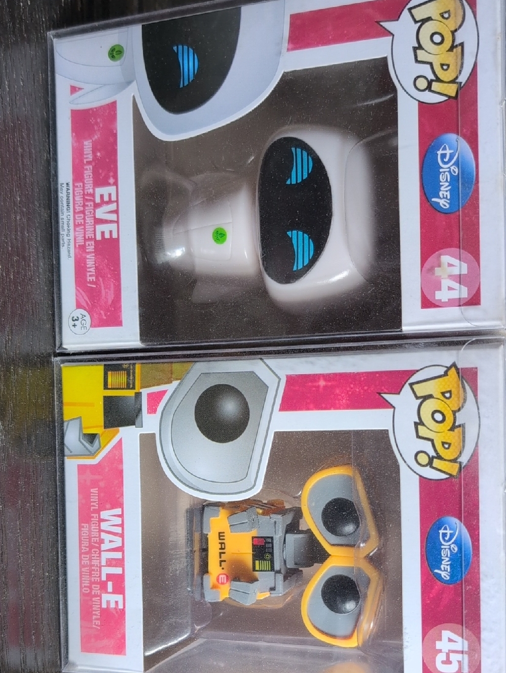 Funko Pop! Disney EVE #44 & WALL•E #45 Vinyl Figures - White & Yellow